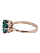 Vintage Handwerk Ring Smaragd Originales Vintage-Roségold aus 14 Karat vrc157r